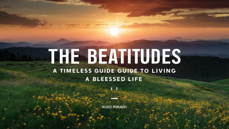 The Beatitudes: A Timeless Guide to Living a Blessed Life