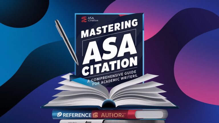 Mastering ASA Citation: A Comprehensive Guide for Academic Writers