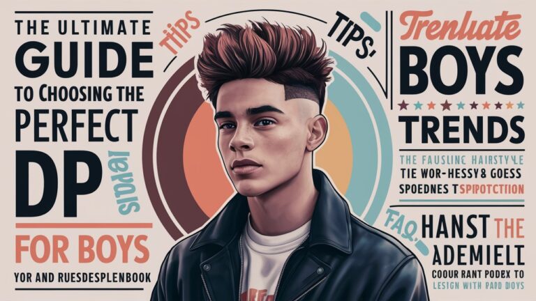 The Ultimate Guide to Choosing the Perfect DP for Boys: Tips Trends and FAQs