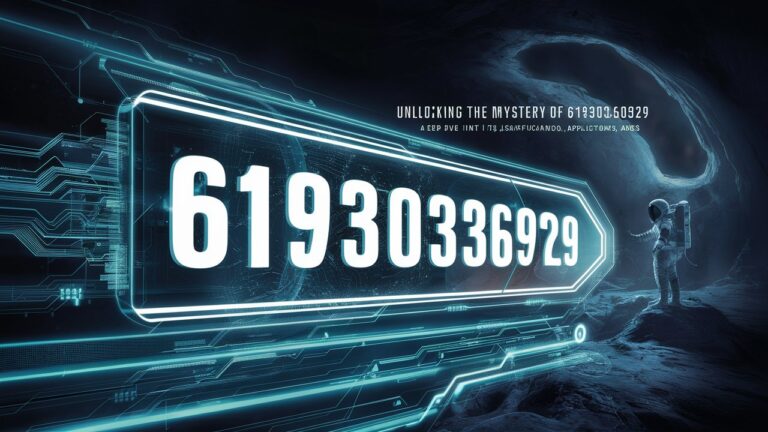 Unlocking the Mystery of 6193036929: A Deep Dive into Its Significance Applications and FAQs