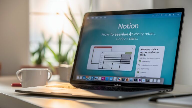 Unlocking Notion’s Layout: How to Seamlessly Add Content Under a Table